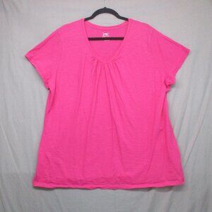 JMS Jus My Size Sleeveless V-Neck Top Pink Women Size | 3x